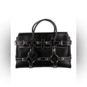 Luella for Mulberry Oversized black Leather Giselle Bag
